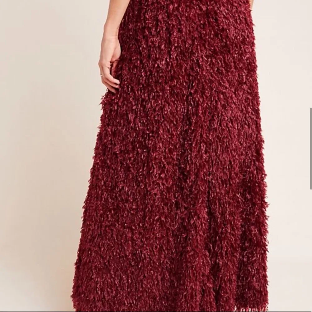 NWT Anthropologie Chantal Feathered Maxi Skirt - Image 4