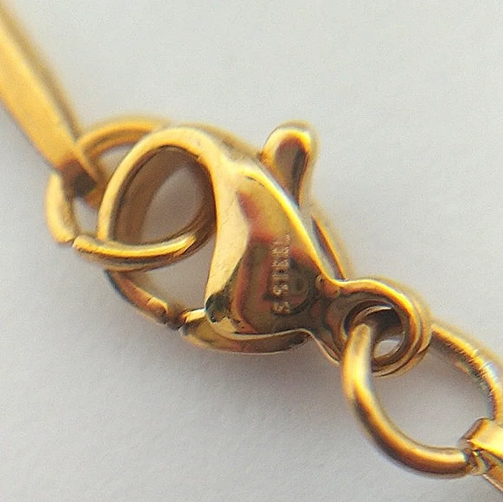 Dainty Rhinestone Crown Pendant on Chain Necklace Gold Plated Steel New - Image 4