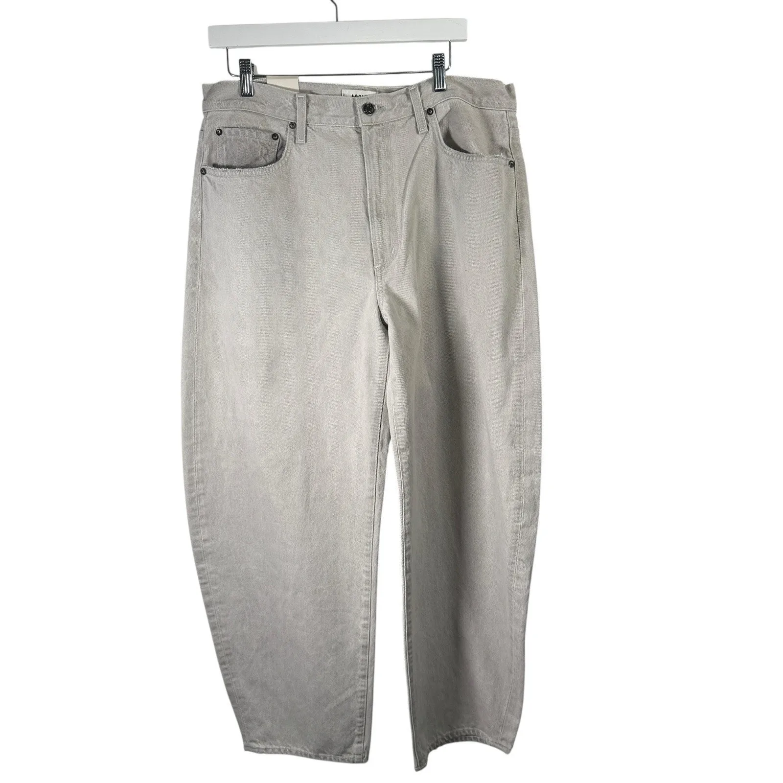 AGOLDE Balloon Barrel Jeans Tarnish Pale Grey Wide Leg High Rise NEW Womens 31 - Image 2