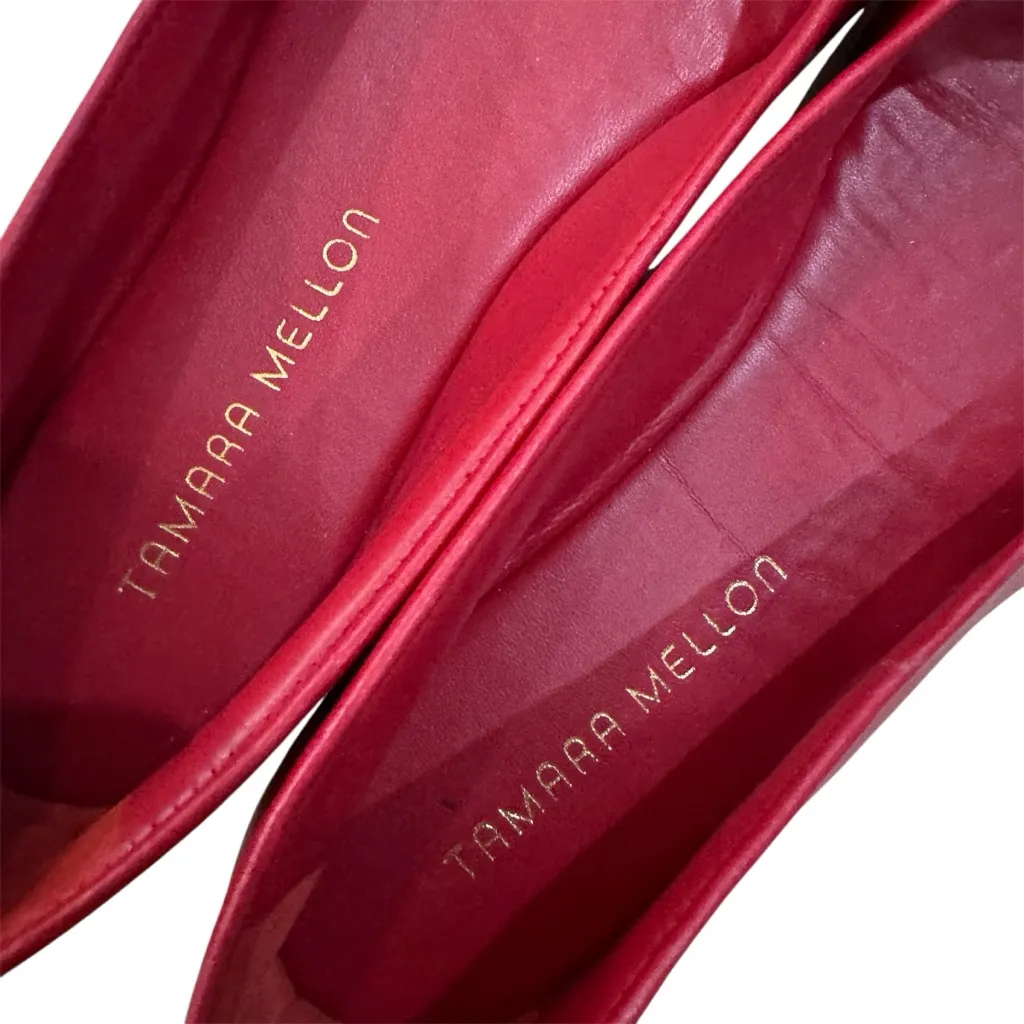 Tamara Mellon red leather flats NEW Size 8.5 - Image 3