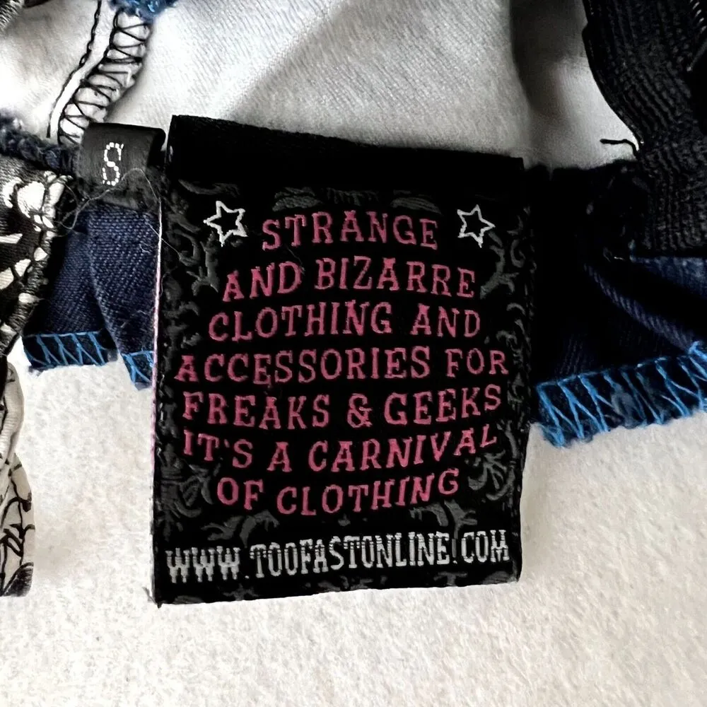 Too Fast Sea Creature Skeleton Bodycon Dress Black - Image 8