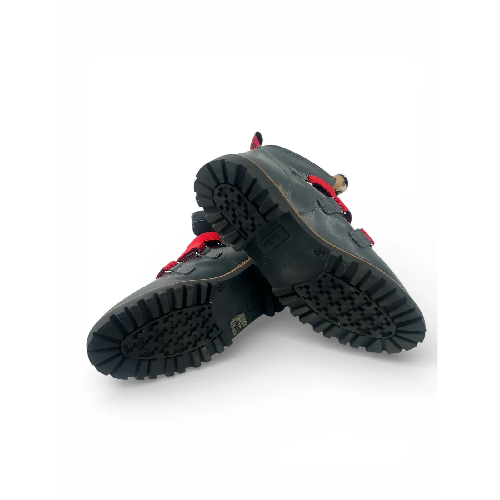 New Ammann Lavin 8.5 boot Grey leather red cowhide lambs fur Luxury Designer Gray - Image 12