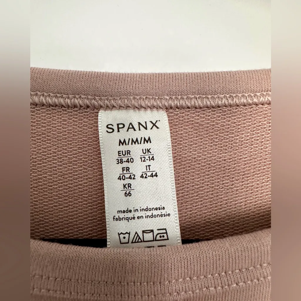 Spanx Oversized 3/4 Sleeves Pullover Sweater, Beige | Size Medium - Image 3