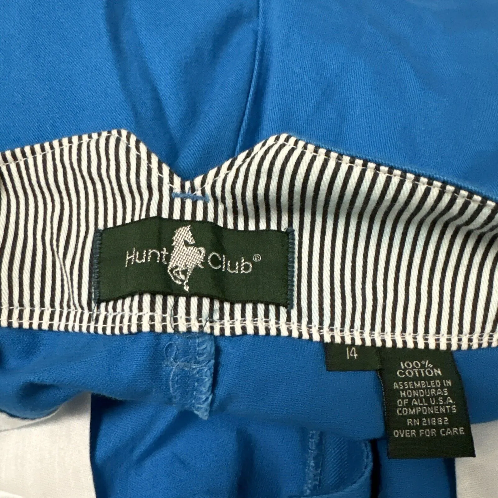 Vtg Size 14 HUNT CLUB‎ Teal 90s High Waist Pleated Mom Shorts High Rise Pockets - Image 2