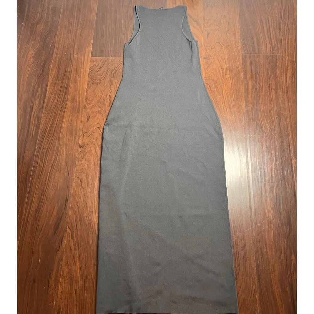 COS RIBBED MIDI TUBE GRAY DRESS Size S - Image 5