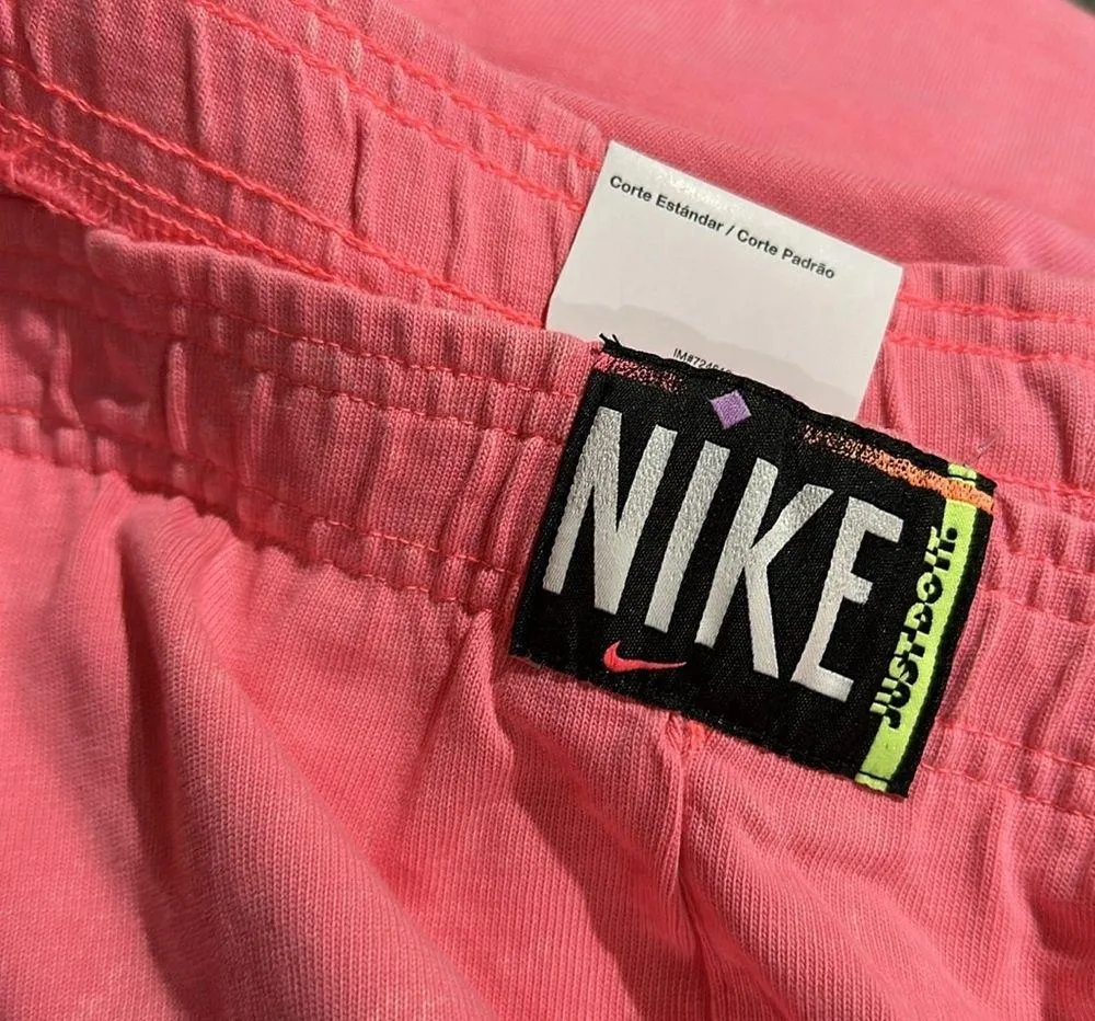 NWT NIKE Sportswear High Rise Wash Short Baby PINK SZ-2X - Image 6