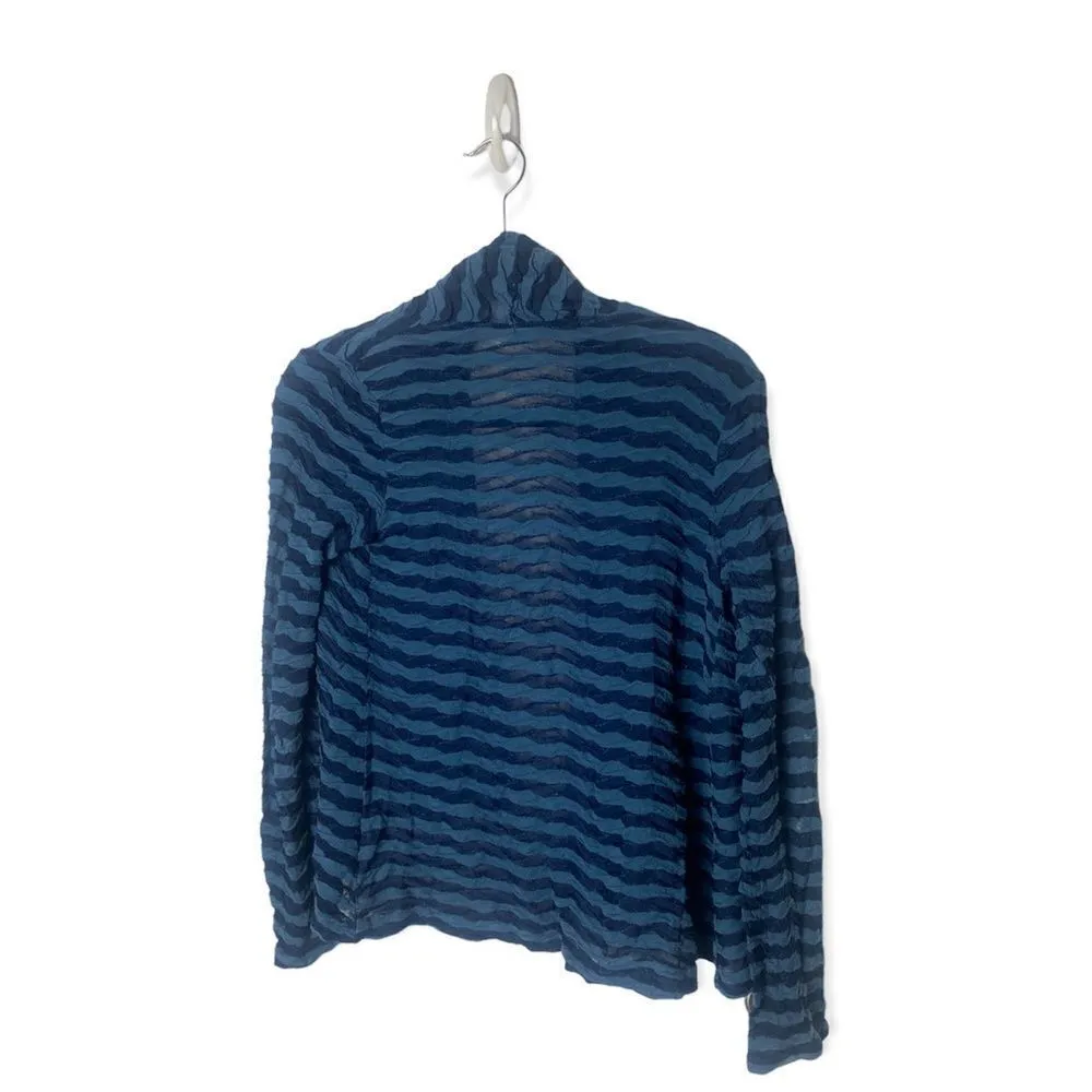 Cut Loose SZ S open front textured cardigan Blue - Image 3