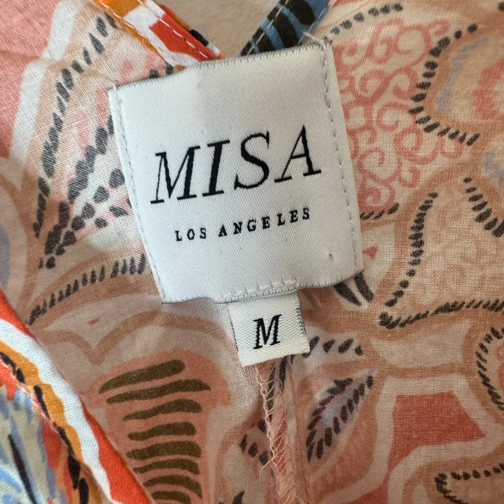 Misa Los Angeles Sari Dress in Tangerine Flora medium - Image 6