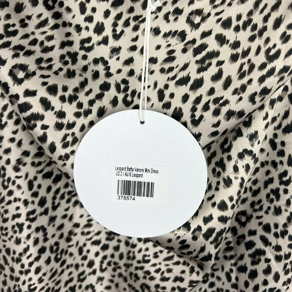 NWT  Leopard Betta Vanore Mini Dress US Size 2 NEW T1669 - Image 8