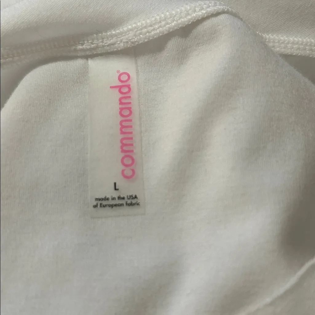 Commando Essential Cotton Crewneck Tee Bodysuit, White, Size Large, NWOT - Image 9