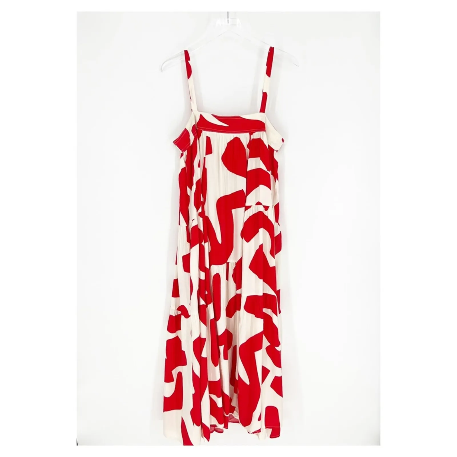 NWT Able the Label‎ Printed Maxi Dress L Red Size L - Image 3