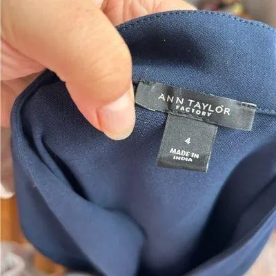 ANN TAYLOR NAVY BLUE CAP SLEEVE CAREER DRESS - Image 3