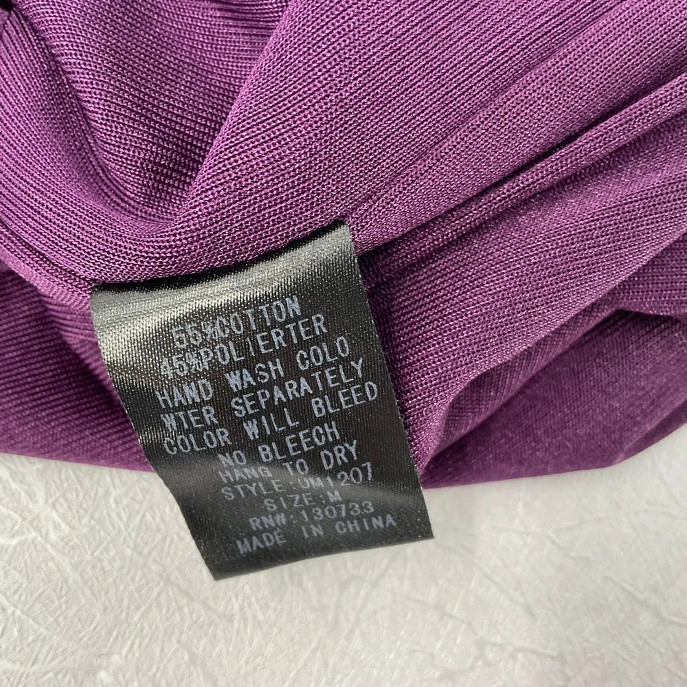 One Shoulder Womens Dress Size‎ Large Z102 Purple - Image 4
