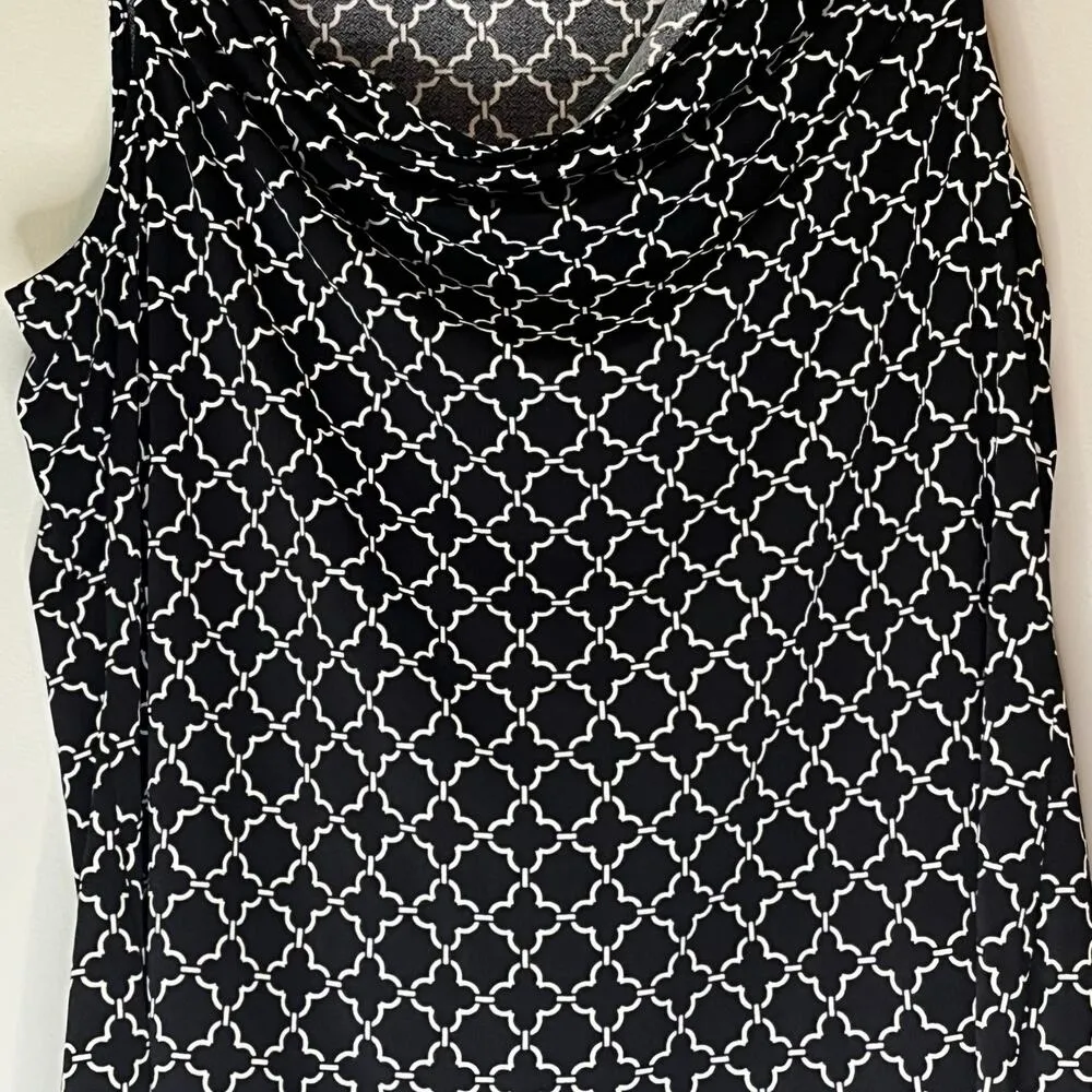 Charter Club Black & White Patterned Tank Top Size 1X - Image 7