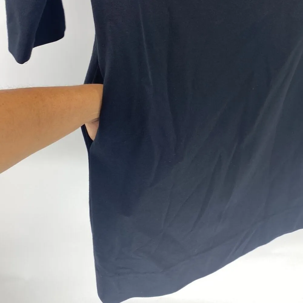 Kate Spade NY Ruffle Pocket Knit  Shift Dress Black gold exposed zipper dress - Image 7