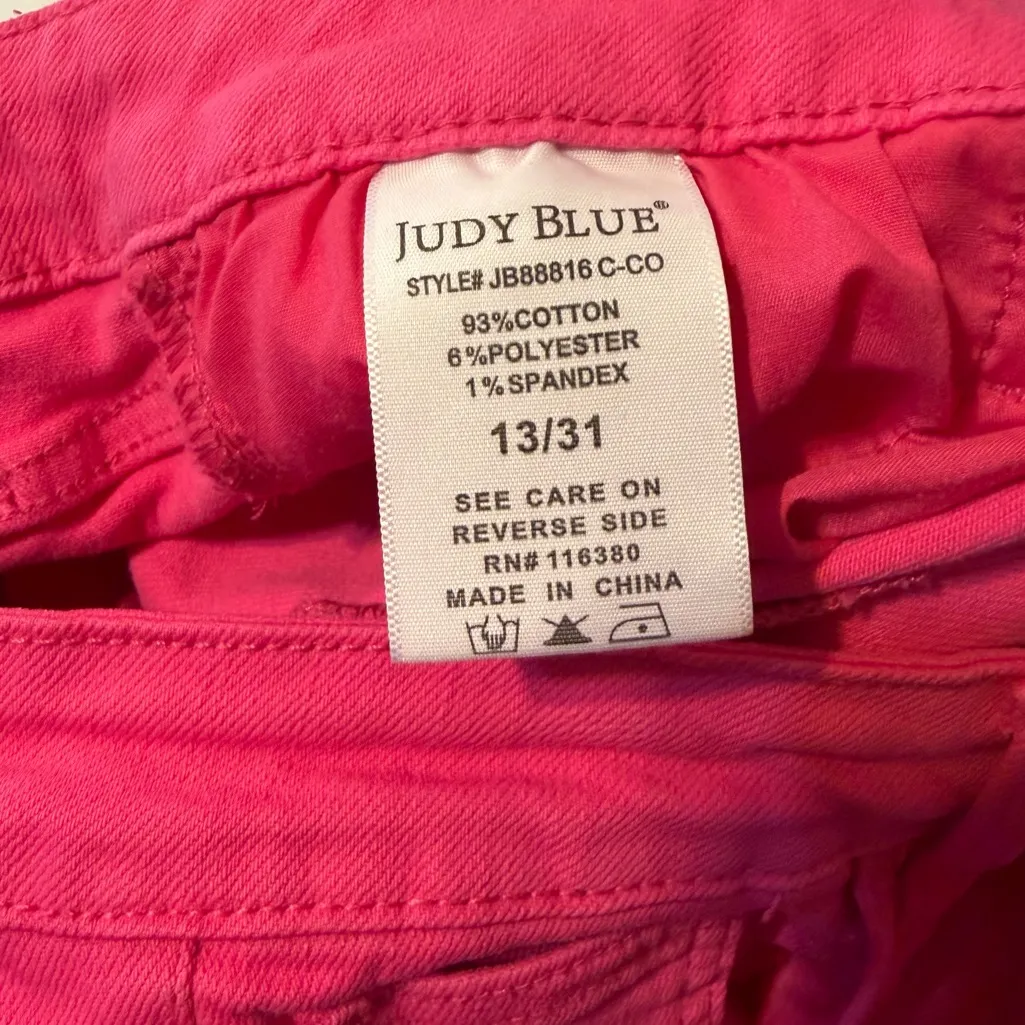 Judy blue pink garmet dyed wide leg jeans 13/31 - Image 5