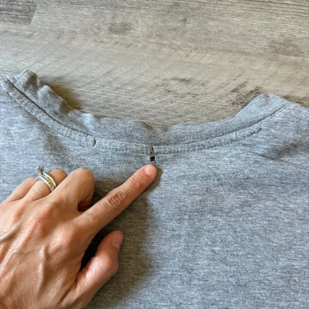 Forever 21 Gym Crop Top Light Gray Medium Cotton - Image 8