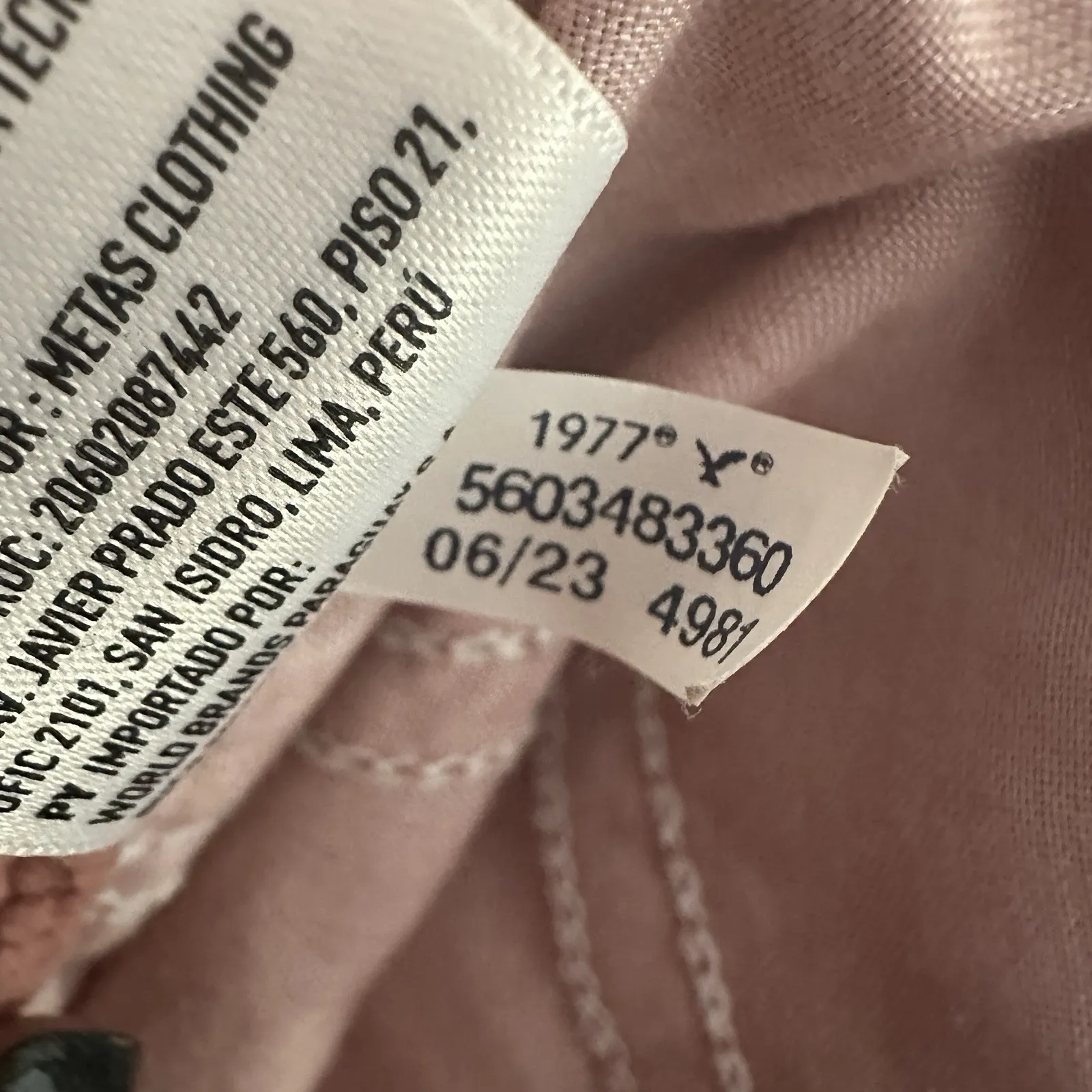 American Eagle Pants Womens 4 Pink Super High Rise Baggy Wide Leg Cargo Corduroy - Image 8