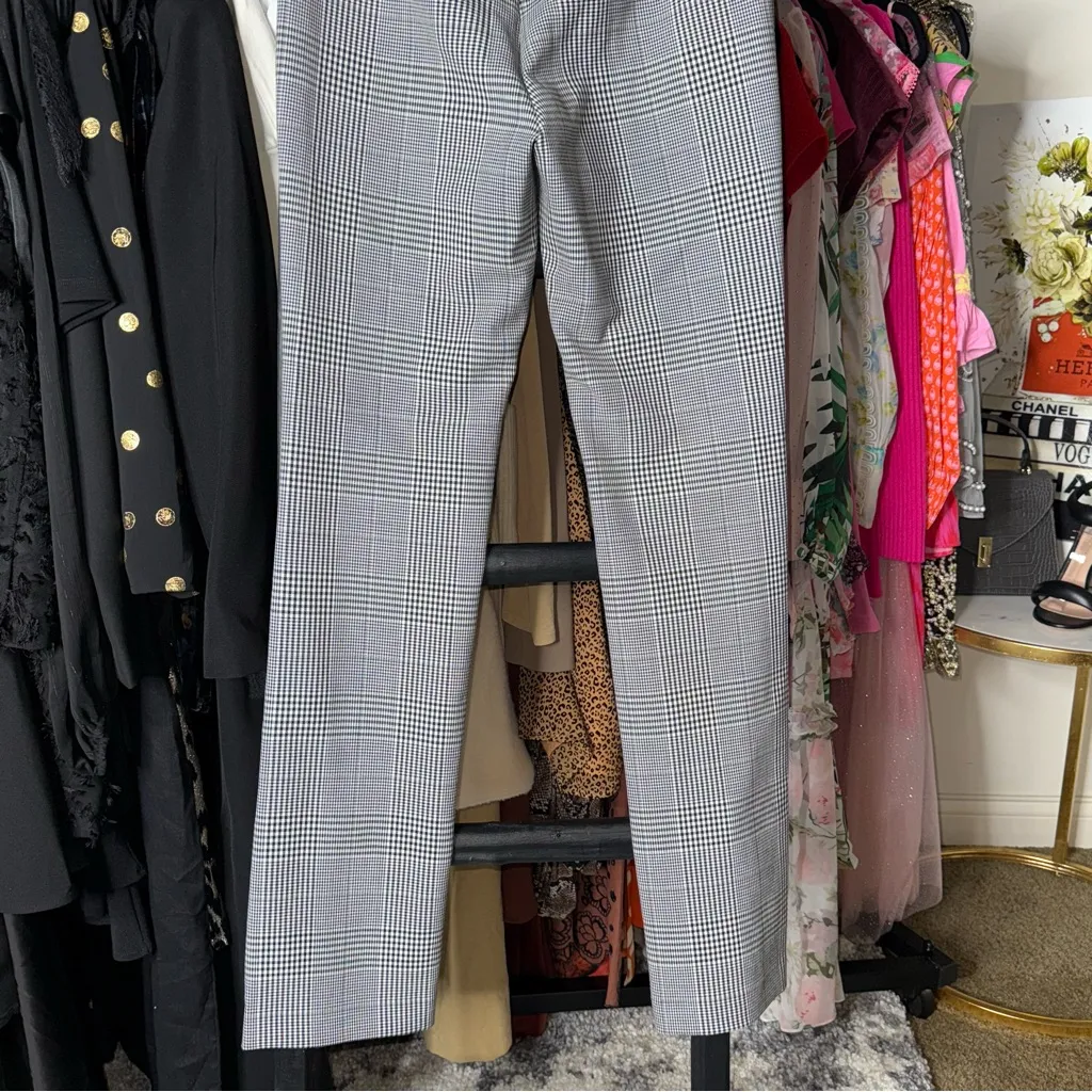 Zara Woman High-Waist Glen Plaid Straight-Leg Trousers - Image 11