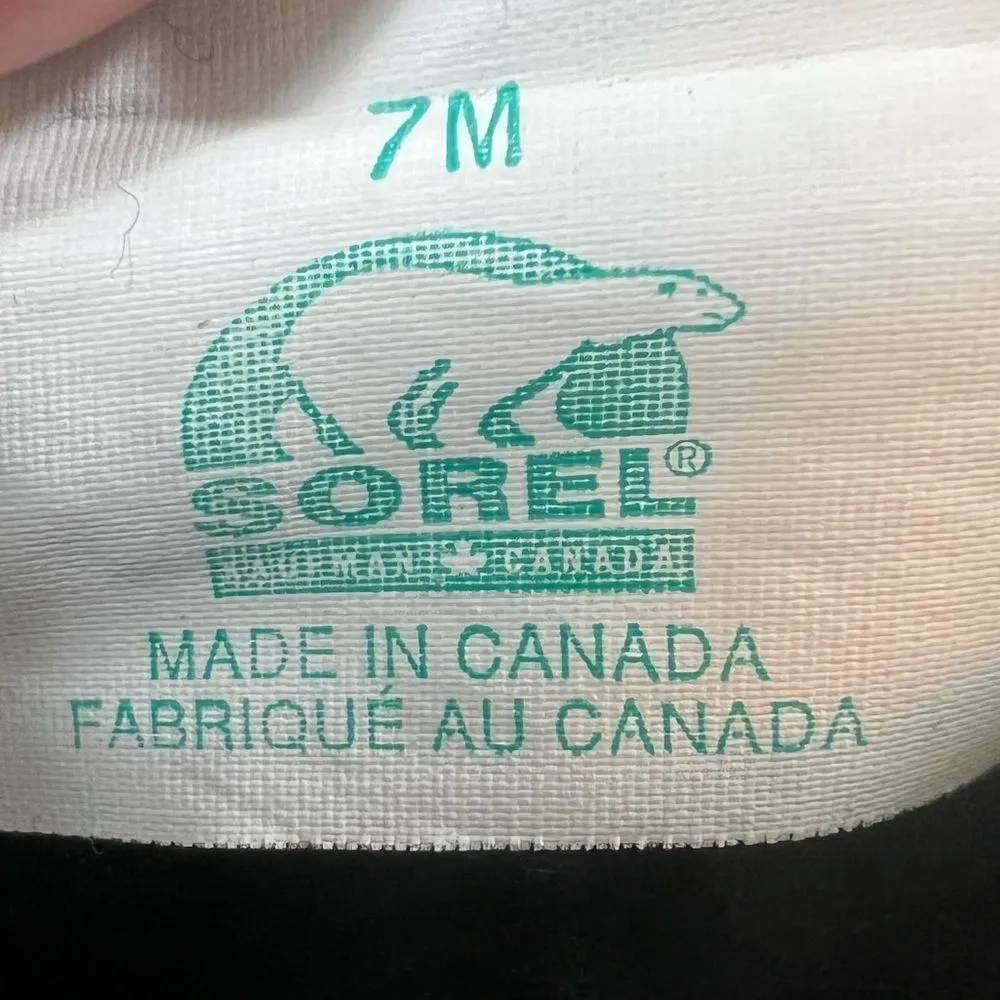 Vintage Sorel Made in Canada Leather Faux Fur Boots - Image 8