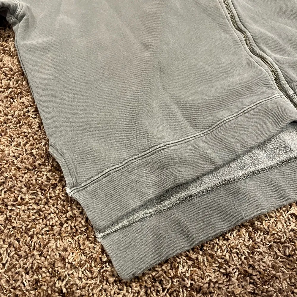 Avocado Green Olive Paz Zip-Up Slit Jacket Hoodie - Image 10