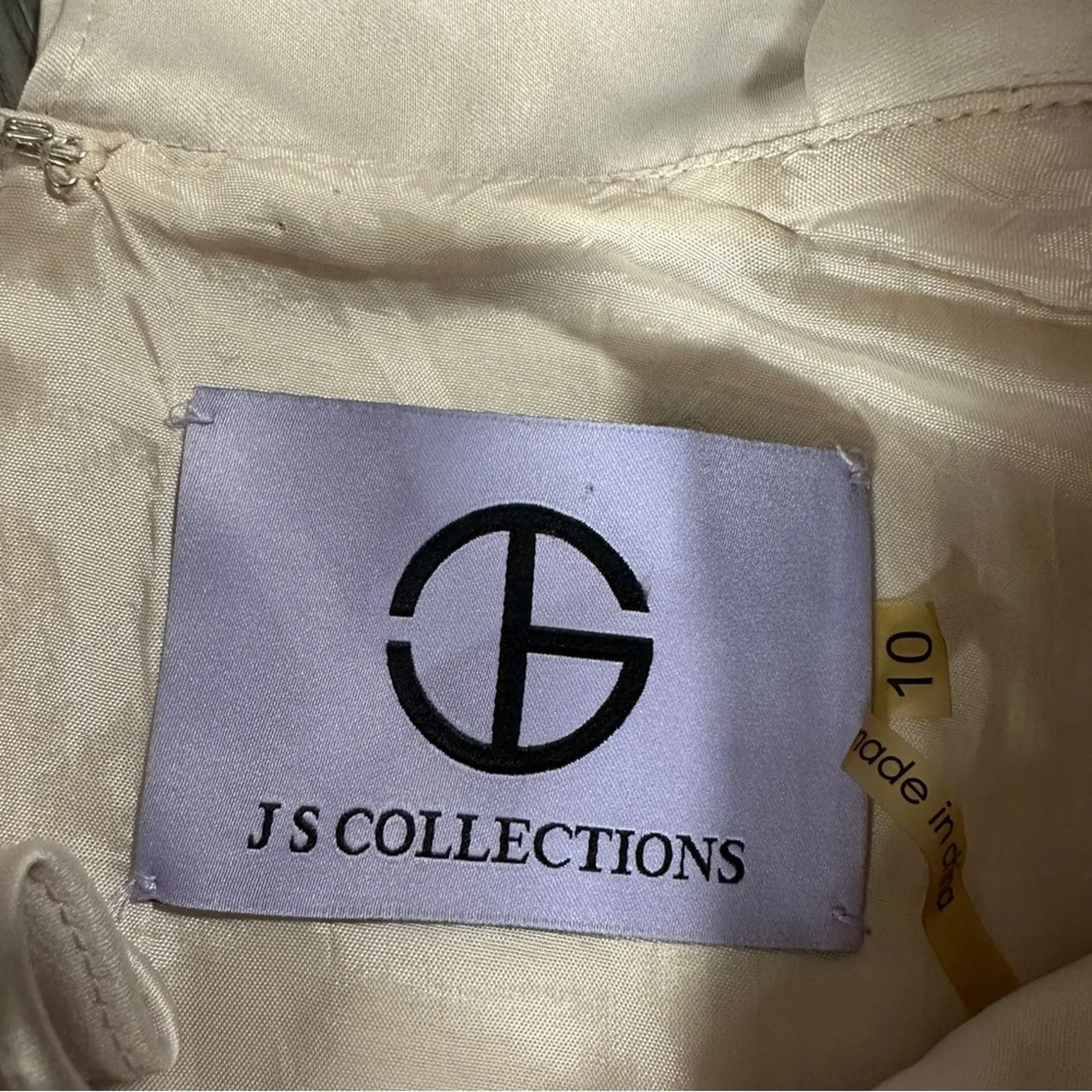 JS Collections Ruffle Collar Crepe Pink & Black Sleeveless Sheath Dress Size 10 - Image 6