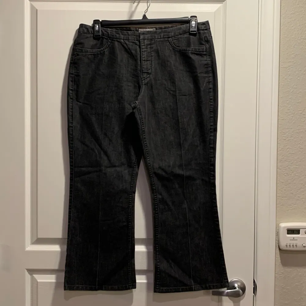 Women's Vintage VTG Esprit Charcoal Gray Faded Black Jeans Size 15 GUC #3274 - Image 2