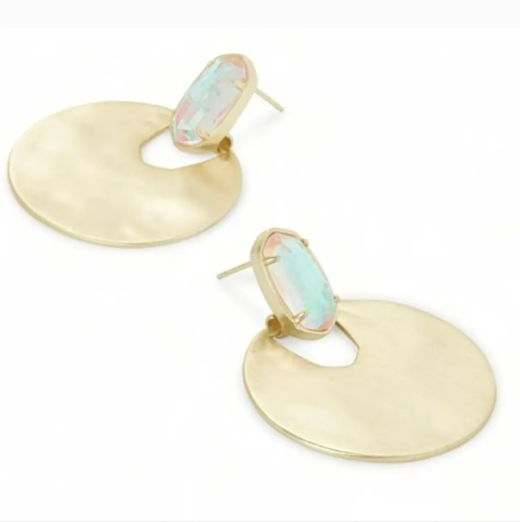 Kendra Scott Gold and Cream Earrings - Image 3