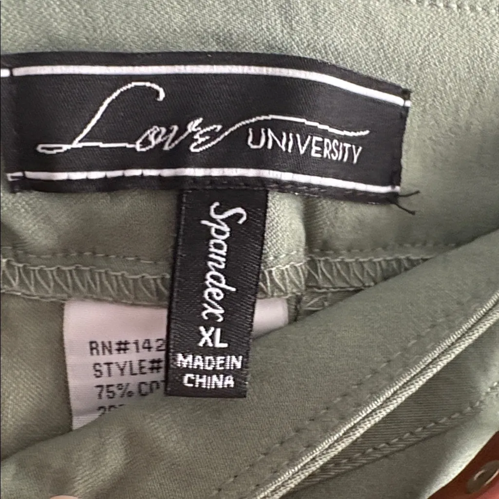 Love University Olive Pants Green Size XL - Image 4