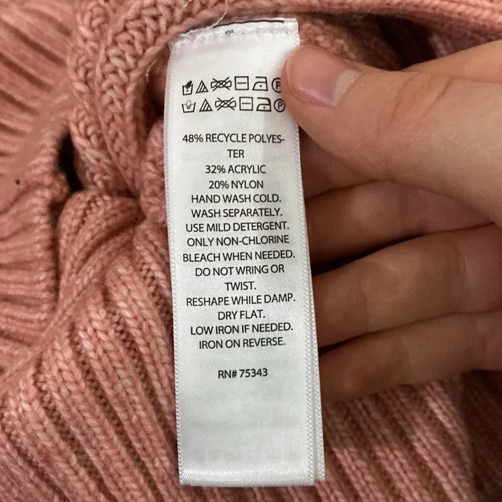 Cupcakes and cashmere quarter zip ribbed knit sweater in salmon pink size S - Image 9