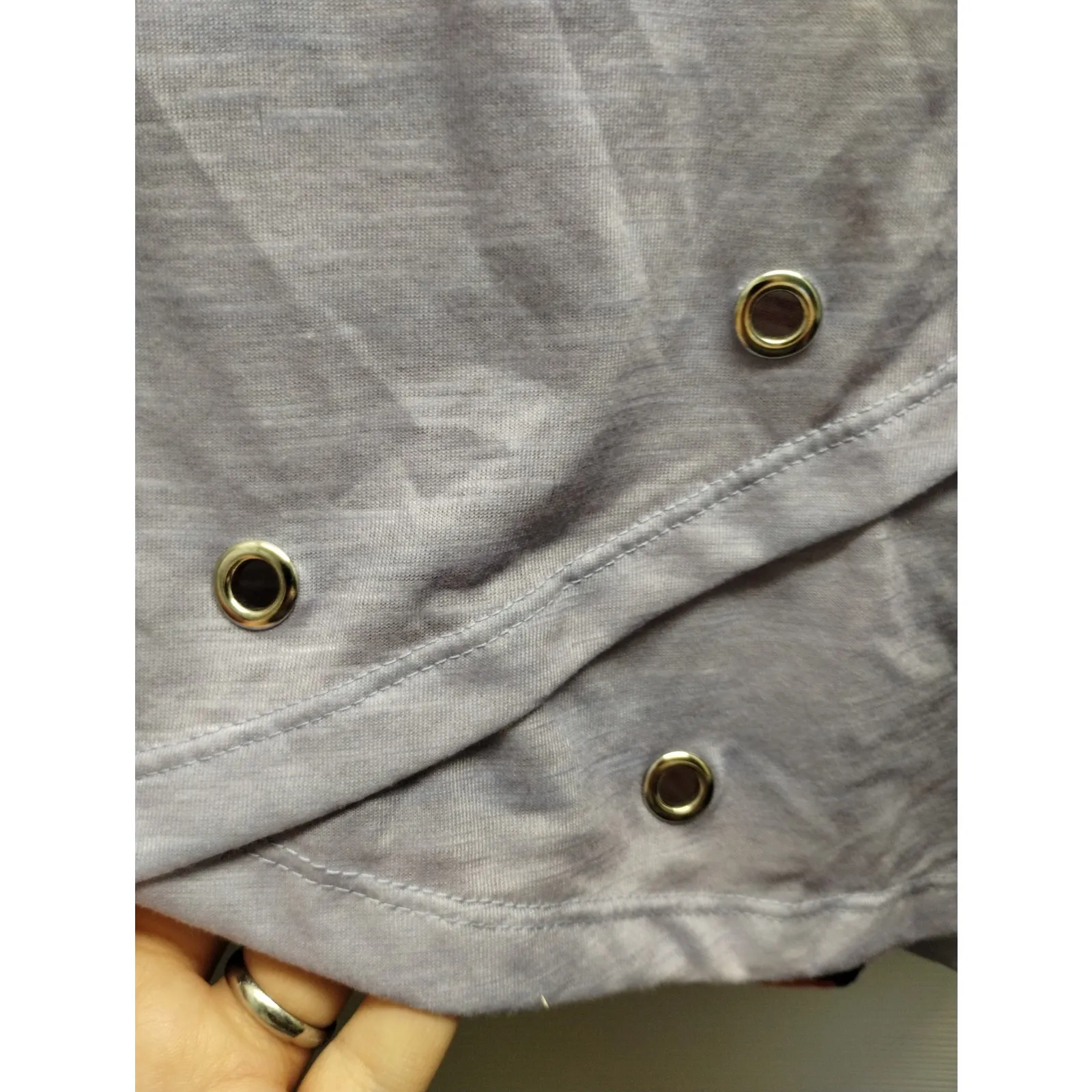 Art & Sol Ellen Negley Women Size XXXL Pelican Boat Dock Grommet Art to Wear Top Blue - Image 6