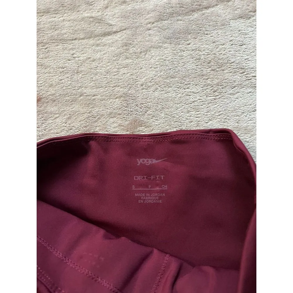 Nike Dri Fit Wide Leg Yoga‎ Pants Women's Small Red Stretch Activewear Pants - Image 6