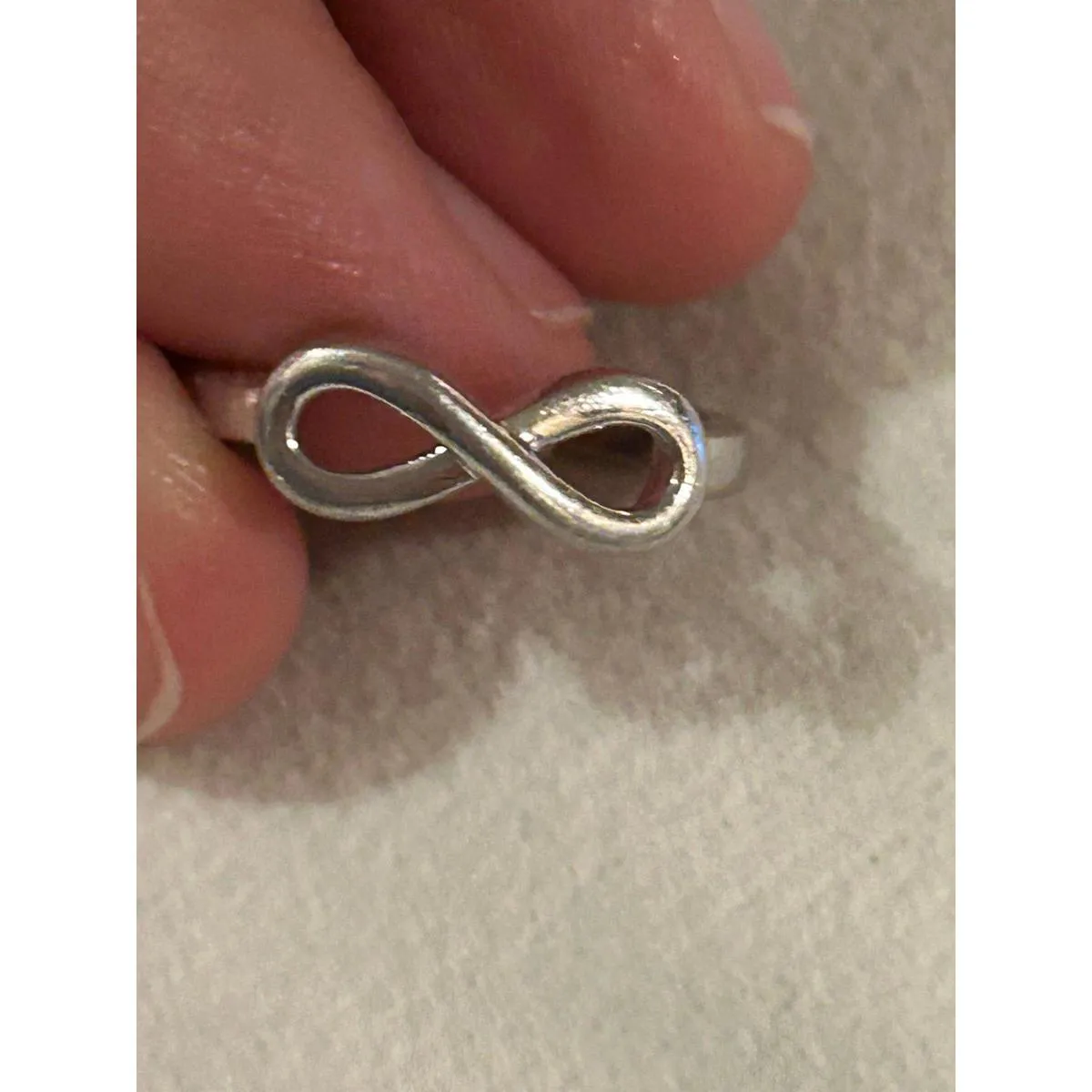 ring band sterling silver 925 beautiful unique size 4.75 sisters - Image 3