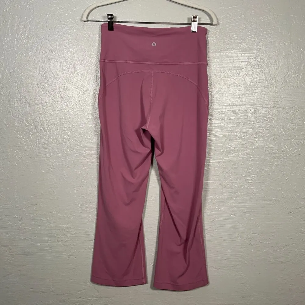 Women 8 Pink Dark Oxide Groove Super High Rise Crop 23" Nulu Pocket - Image 4