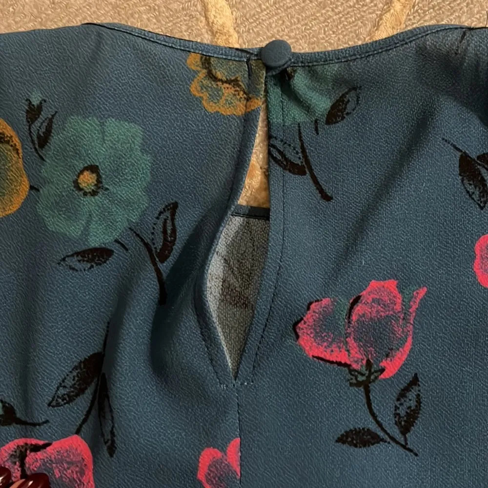 🆕 Red Valentino | Floral Blue Blouse Size 38 - Image 7