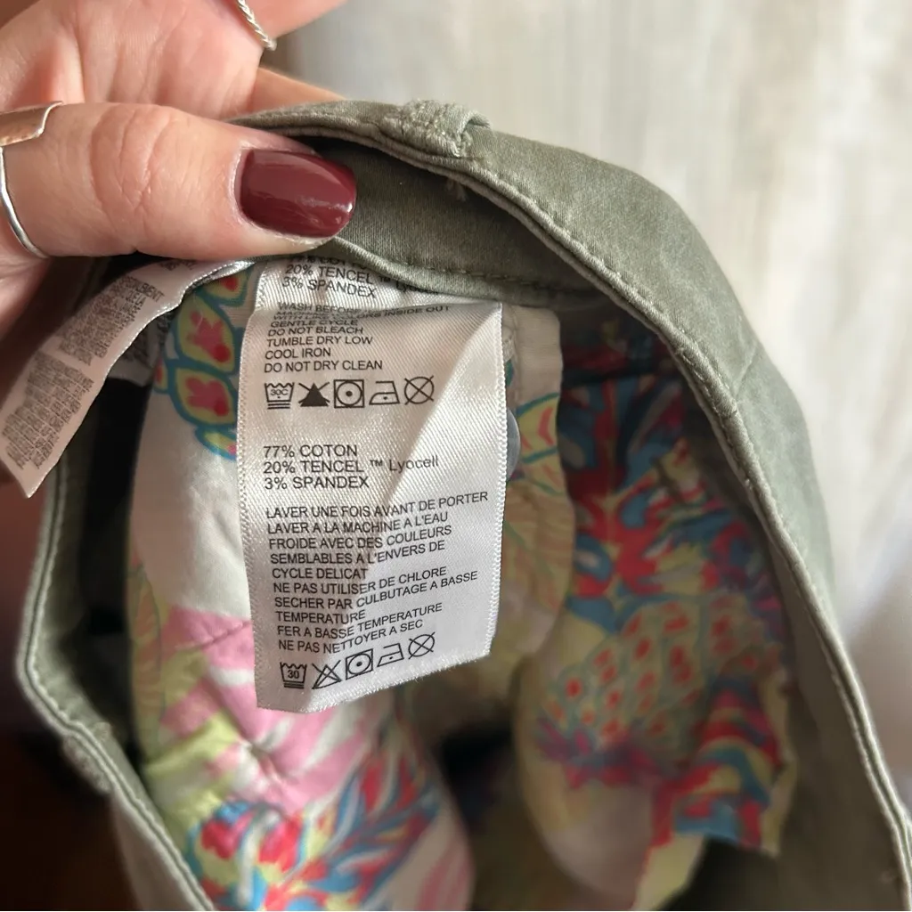 Tommy Bahama Boracay Slim‎ Boyfriend Pants Khaki Army Green $110 NWT Size 4 - Image 5