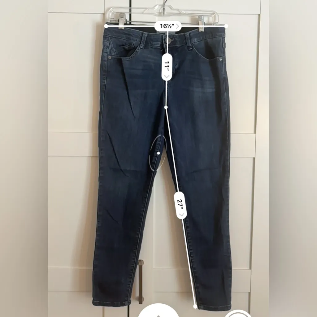 Wit & Wisdom Jeans Skinny Dark Wash Tummy control high rise casual minimalist Blue Size 10 - Image 5