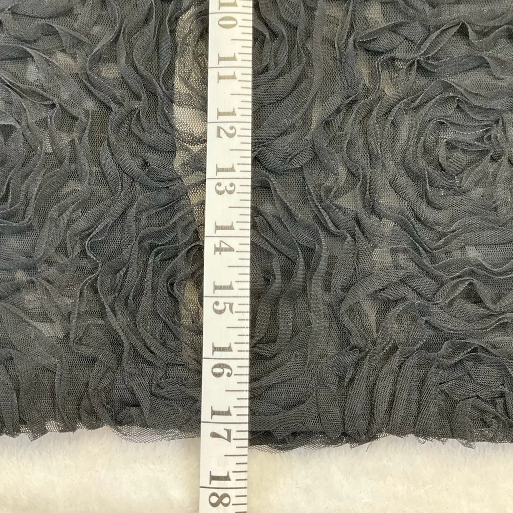 R&M Richards Black Cover up Rosettes crop jacket size 8 Made in USA formal‎ - Image 6