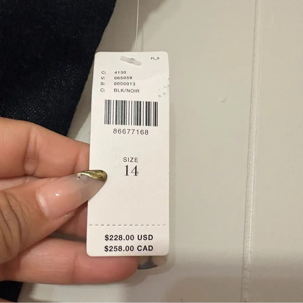 Pilcro Anthropologie Strapless Seamed Black Denim Mini Dress NWT Size 14 no bow - Image 4