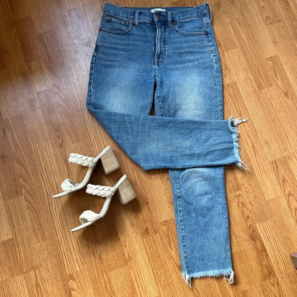 Madewell The Perfect Vintage Crop Raw Hem Jeans Size 28 - Image 11