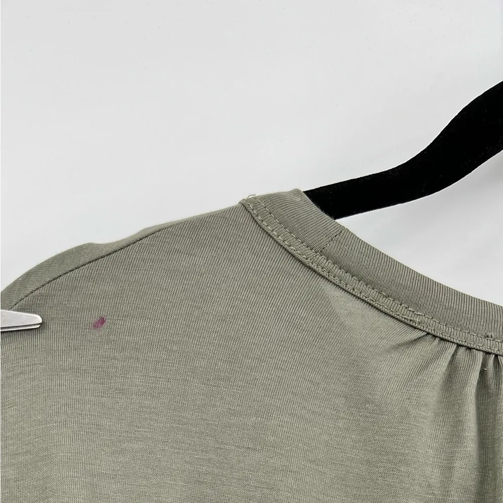 🆕 NWT Summersalt The Luxe Pima Puff Sleeve Mini Dress Drop Waist Pocket Green 1X - Image 14