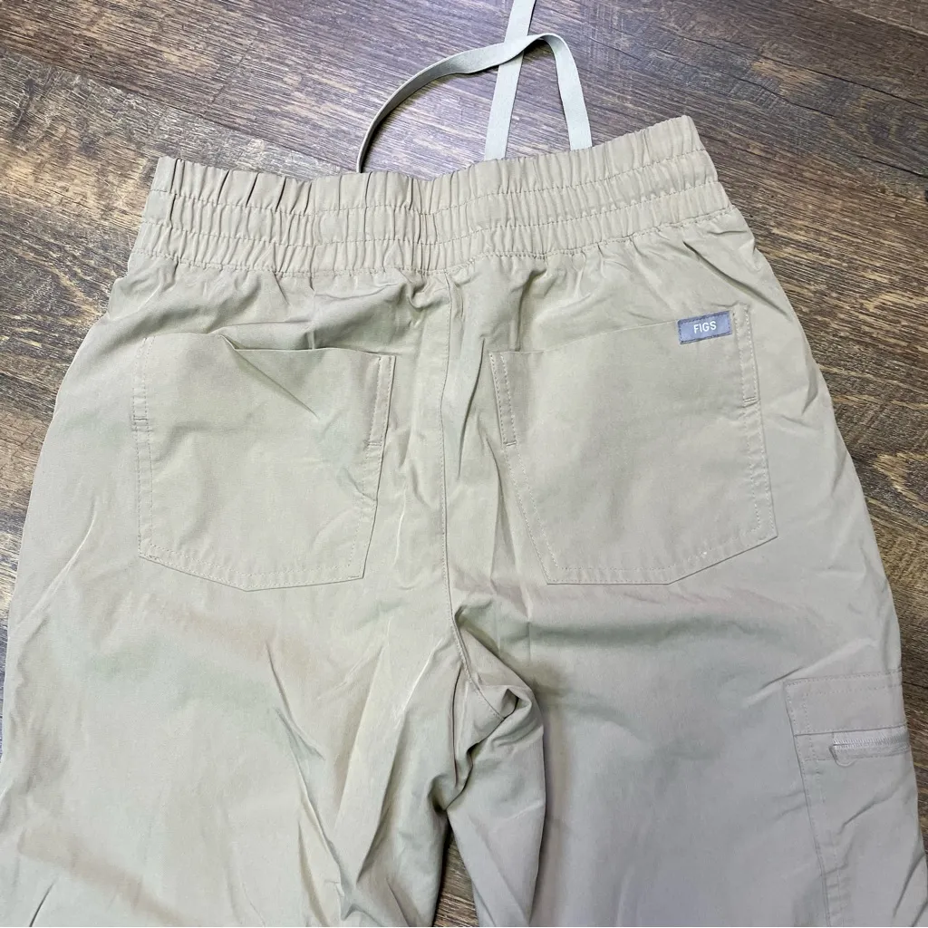 FIGS Zamora Fionlite Jogger Scrub Pants Women XS Light Oak Mesh Lined - Image 8