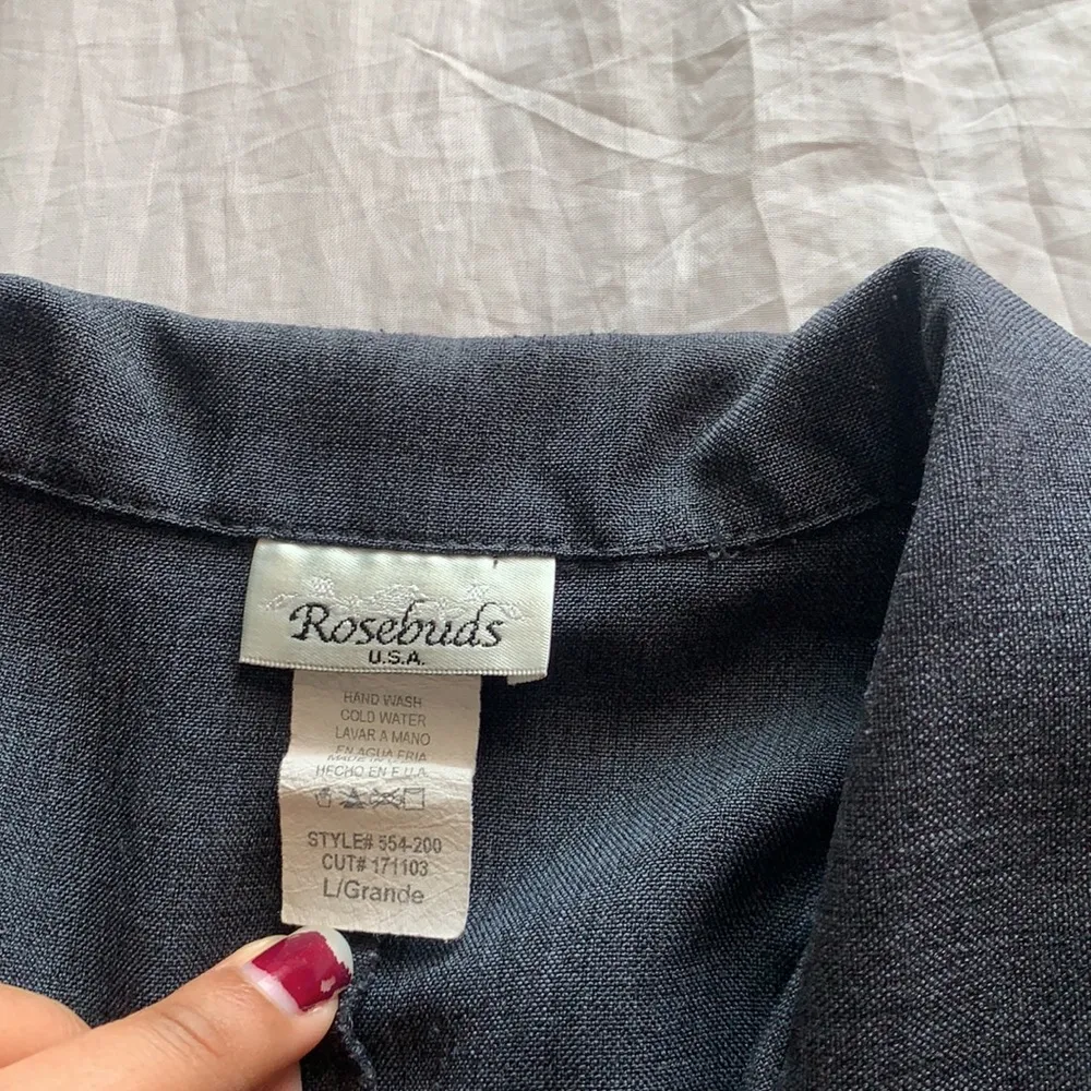 Charcoal Grey Pantsuit Gray Size L - Image 3