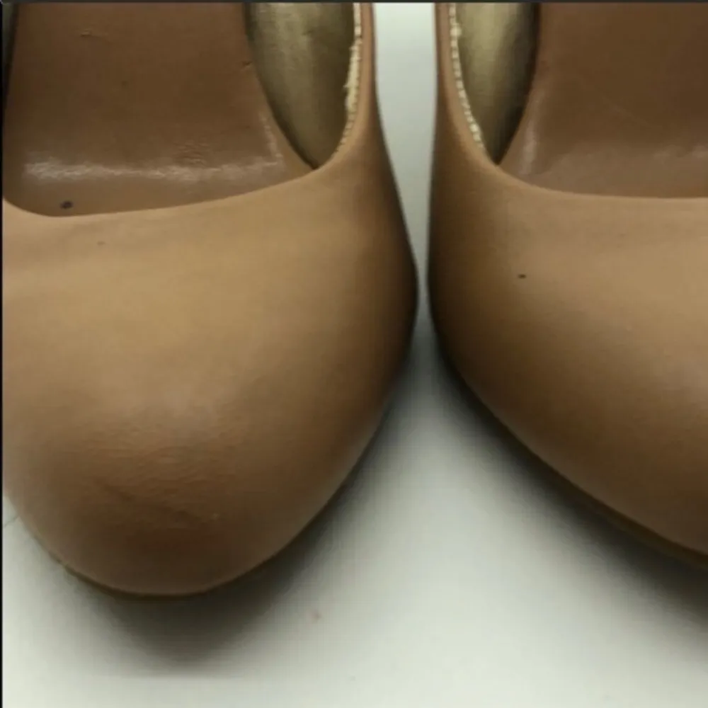 Banana republic brown leather blocked heel shoe - Image 6