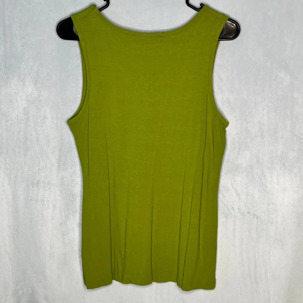 Josephine Chaus Shirt Green Tank Top Sleeveless L - Image 2