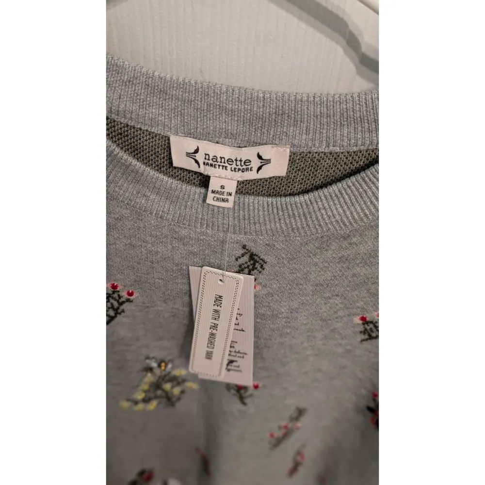 Women's Nanette Lepore Sweater, Size S, Grey - Image 3
