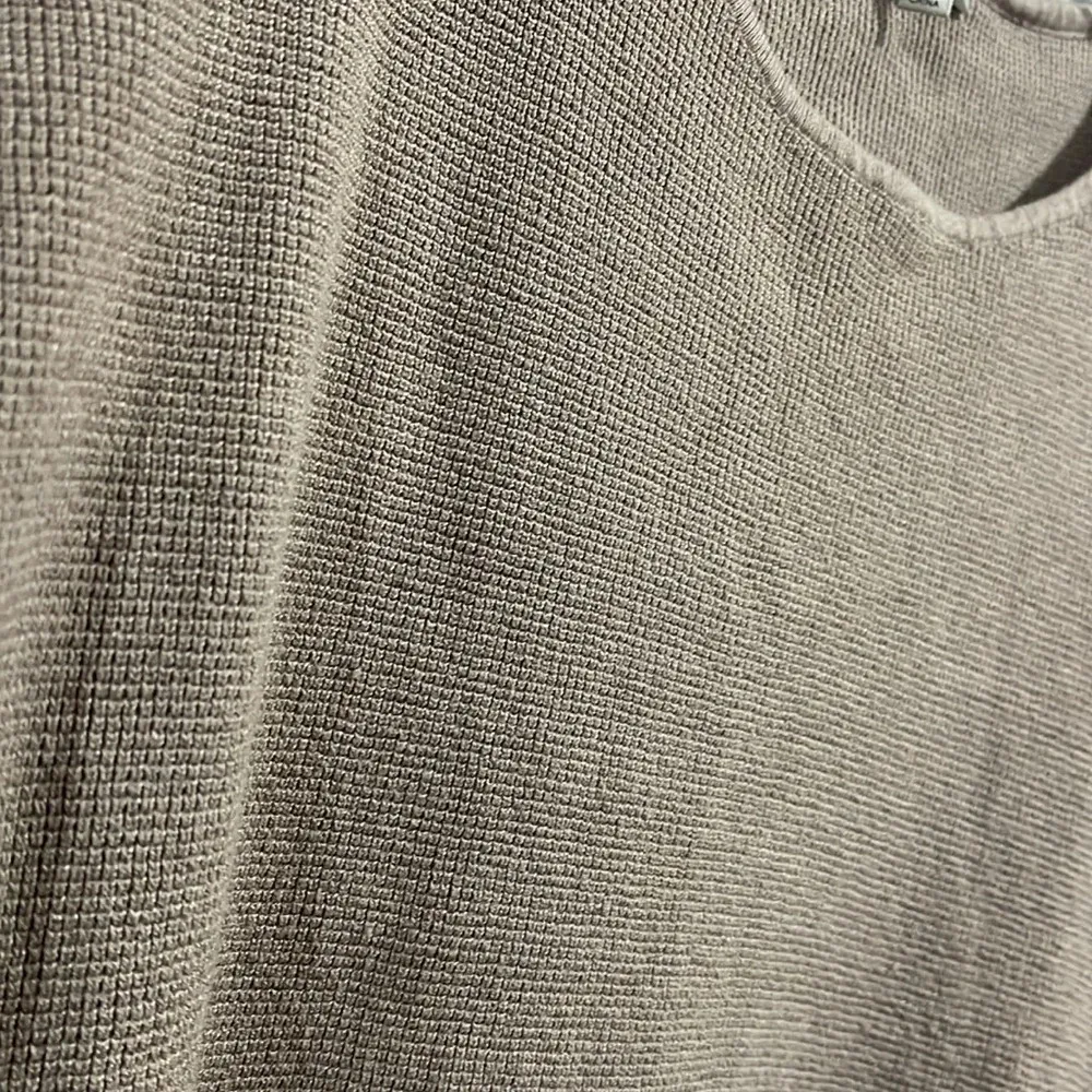 Cyrus Textured Knit Sweater Top Beige Womens Small Short Dolman Sleeve Shirt - Image 4