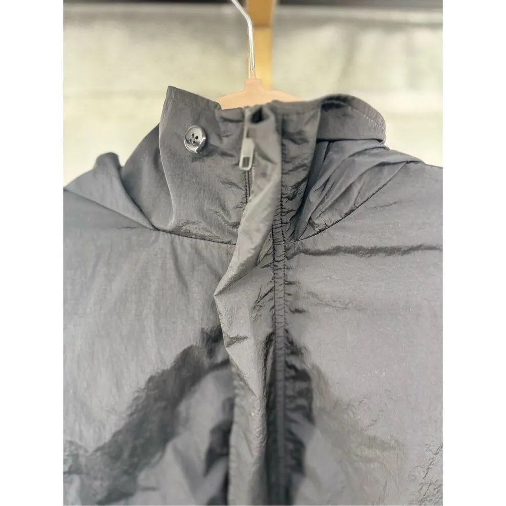 ALO Yoga Crinkle On The Move Black Trench Coat Womens Unisex Size XXL - Image 3