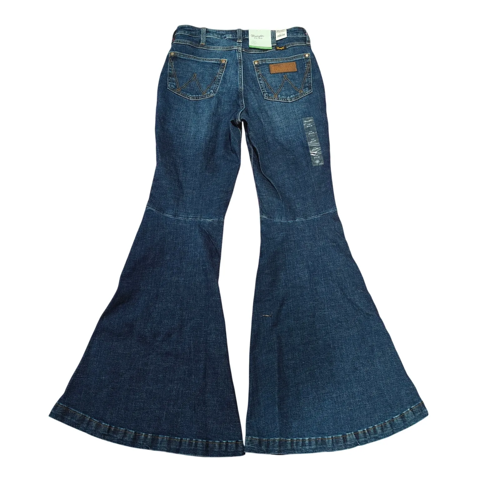 Wrangler Retro High Rise Flare Jeans Womens 29 Blue Stretch Bell Bottom 70s - Image 5