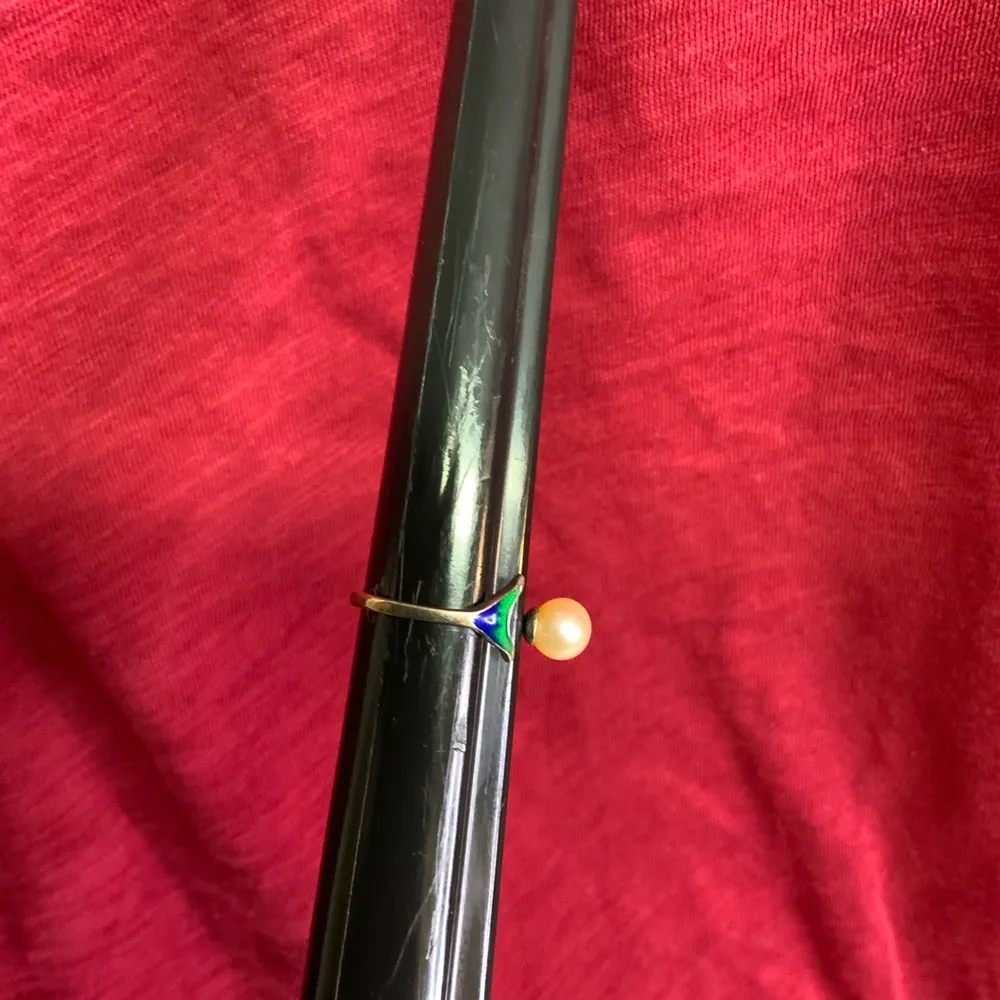 Vantel Pearls Sterling Silver 925 Ring with Pearl & Mermaid Tail - Image 4